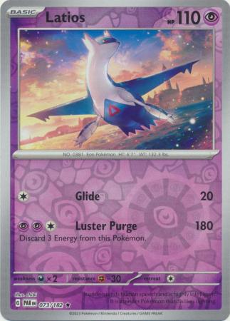 Latios 073/182 SV Paradox Rift Reverse Holo Rare Pokemon Card TCG Near Mint