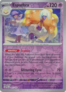 Espathra 081/182 SV Paradox Rift Reverse Holo Rare Pokemon Card TCG Near Mint