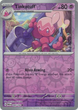 Tinkatuff 084/182 SV Paradox Rift Reverse Holo Common Pokemon Card TCG Near Mint