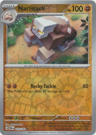 Naclstack 103/182 SV Paradox Rift Reverse Holo Common Pokemon Card TCG Kawaii Collector Naclstack 103/182 SV Paradox Rift Reverse Holo Common Pokemon Card TCG Kawaii Collector