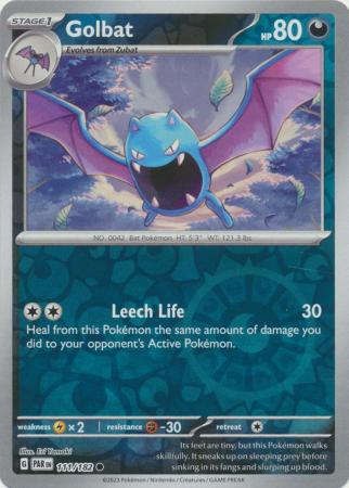 Golbat 111/182 SV Paradox Rift Reverse Holo Common Pokemon Card TCG Near Mint