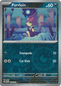 Purrloin 114/182 SV Paradox Rift Reverse Holo Common Pokemon Card TCG Near Mint