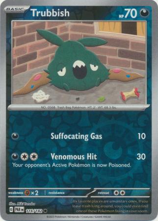 Trubbish 116/182 SV Paradox Rift Reverse Holo Common Pokemon Card TCG Near Mint