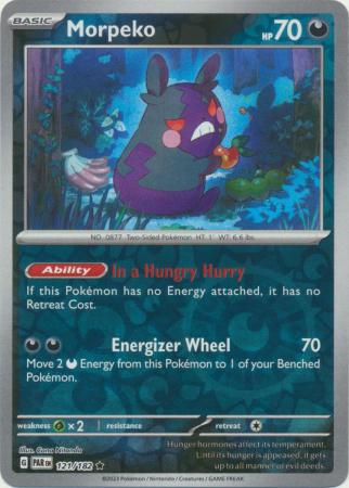 Morpeko 121/182 SV Paradox Rift Reverse Holo Rare Pokemon Card TCG Near Mint