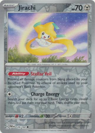 Jirachi 126/182 SV Paradox Rift Reverse Holo Common Pokemon Card TCG Near Mint