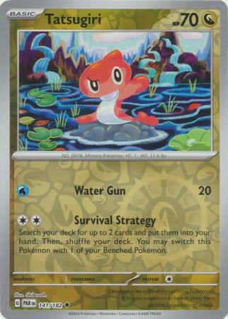 Tatsugiri 141/182 SV Paradox Rift Reverse Holo Uncommon Pokemon Card TCG Near Mint 