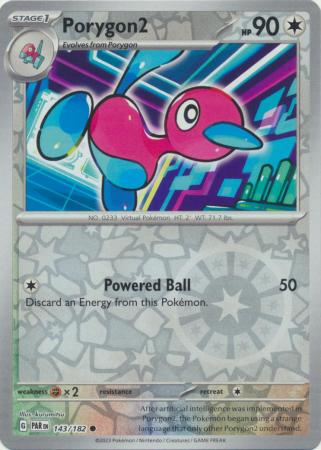 Porygon2 143/182 SV Paradox Rift Reverse Holo Common Pokemon Card TCG Near Mint