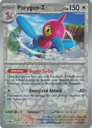 Porygon-Z 144/182 SV Paradox Rift Reverse Holo Rare Pokemon Card TCG Near Mint