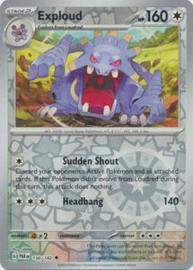 Exploud 150/182 SV Paradox Rift Reverse Holo Uncommon Pokemon Card TCG Near Mint 