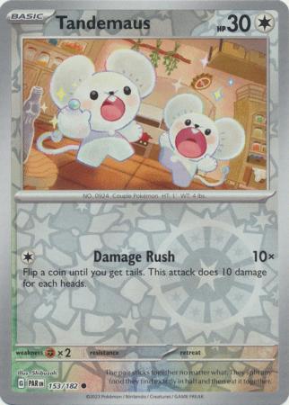 Tandemaus 153/182 SV Paradox Rift Reverse Holo Common Pokemon Card TCG Near Mint