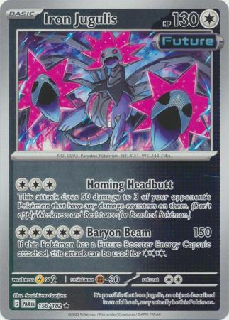 Iron Jugulis 158/182 SV Paradox Rift Reverse Holo Rare Pokemon Card TCG Near Mint