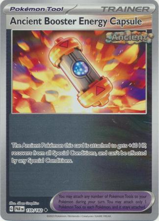 Ancient Booster Energy Capsule 159/182 SV Paradox Rift Reverse Holo Uncommon Trainer Pokemon Card TCG Near Mint 