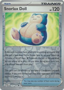 Snorlax Doll 175/182 SV Paradox Rift Reverse Holo Uncommon Trainer Pokemon Card TCG Near Mint 