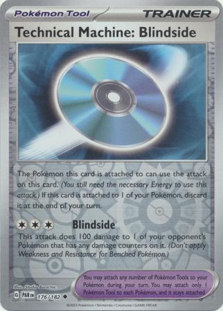 Technical Machine: Blindside 176/182 SV Paradox Rift Reverse Holo Uncommon Trainer Pokemon Card TCG Near Mint 