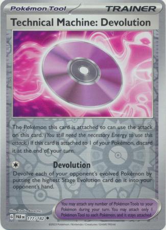 Technical Machine: Devolution 177/182 SV Paradox Rift Reverse Holo Uncommon Trainer Pokemon Card TCG Near Mint 