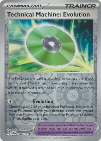 Technical Machine: Evolution 178/182 SV Paradox Rift Reverse Holo Uncommon Trainer Pokemon Card TCG Near Mint 