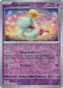 Chimecho 030/091 SV Paldean Fates Reverse Holo Common Pokemon Card TCG Near Mint