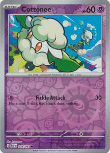 Cottonee 034/091 SV Paldean Fates Reverse Holo Common Pokemon Card TCG Near Mint