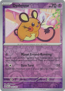 Dedenne 036/091 SV Paldean Fates Reverse Holo Common Pokemon Card TCG Near Mint