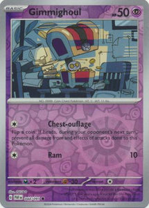 Gimmighoul 044/091 SV Paldean Fates Reverse Holo Common Pokemon Card TCG Near Mint
