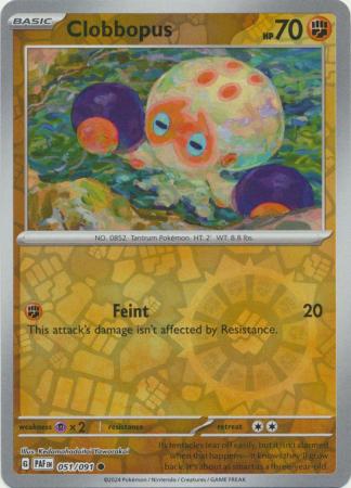 Clobbopus 051/091 SV Paldean Fates Reverse Holo Common Pokemon Card TCG Near Mint