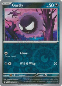 Gastly 055/091 SV Paldean Fates Reverse Holo Common Pokemon Card TCG Near Mint