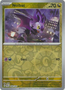 Noibat 068/091 SV Paldean Fates Reverse Holo Common Pokemon Card TCG Near Mint