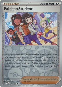 Paldean Student 086/091 SV Paldean Fates Reverse Holo Common Trainer Pokemon Card TCG Near Mint