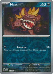 Maschiff 062/091 SV Paldean Fates Reverse Holo Common Pokemon Card TCG Near Mint