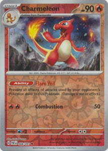 Charmeleon 008/091 SV Paldean Fates Reverse Holo Uncommon Pokemon Card TCG Near Mint 