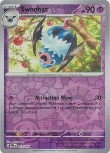 Swoobat 033/091 SV Paldean Fates Reverse Holo Uncommon Pokemon Card TCG Near Mint 