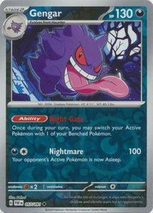 Gengar 057/091 SV Paldean Fates Reverse Holo Uncommon Pokemon Card TCG Near Mint 