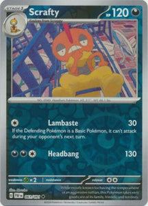 Scrafty 061/091 SV Paldean Fates Reverse Holo Uncommon Pokemon Card TCG Near Mint 