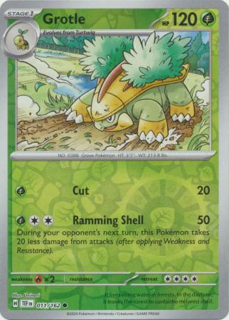 Grotle 011/162 SV Temporal Forces Reverse Holo Common Pokemon Card TCG Near Mint
