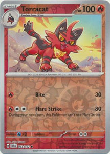 Torracat 033/162 SV Temporal Forces Reverse Holo Common Pokemon Card TCG Near Mint