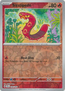 Sizzlipede 036/162 SV Temporal Forces Reverse Holo Common Pokemon Card TCG Near Mint