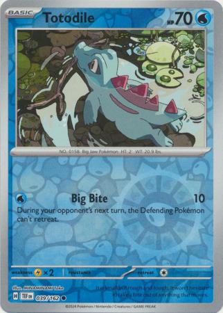 Totodile 039/162 SV Temporal Forces Reverse Holo Common Pokemon Card TCG Near Mint