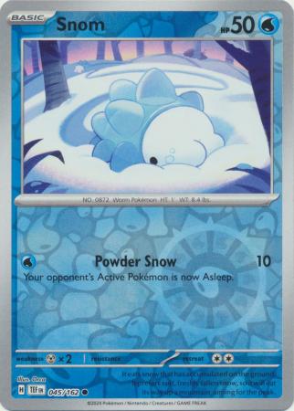 Snom 045/162 SV Temporal Forces Reverse Holo Common Pokemon Card TCG Near Mint