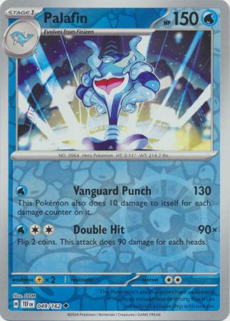 Palafin 049/162 SV Temporal Forces Reverse Holo Uncommon Pokemon Card TCG Near Mint 