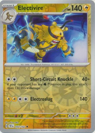 Electivire 054/162 SV Temporal Forces Reverse Holo Uncommon Pokemon Card TCG Near Mint 