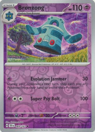 Bronzong 069/162 SV Temporal Forces Reverse Holo Uncommon Pokemon Card TCG Near Mint 