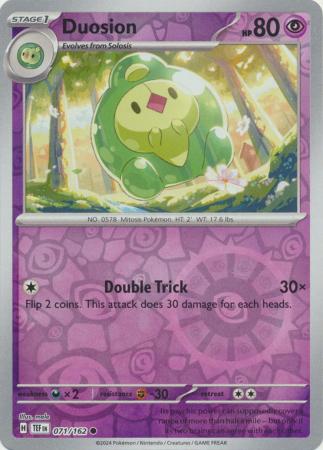 Duosion 071/162 SV Temporal Forces Reverse Holo Common Pokemon Card TCG Near Mint