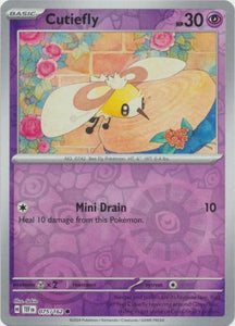 Cutiefly 075/162 SV Temporal Forces Reverse Holo Common Pokemon Card TCG Near Mint