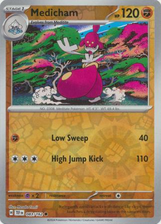 Medicham 083/162 SV Temporal Forces Reverse Holo Common Pokemon Card TCG Near Mint