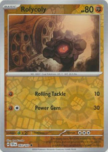 Rolycoly 093/162 SV Temporal Forces Reverse Holo Common Pokemon Card TCG Near Mint