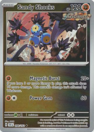 Sandy Shocks 098/162 SV Temporal Forces Reverse Holo Uncommon Pokemon Card TCG Near Mint 