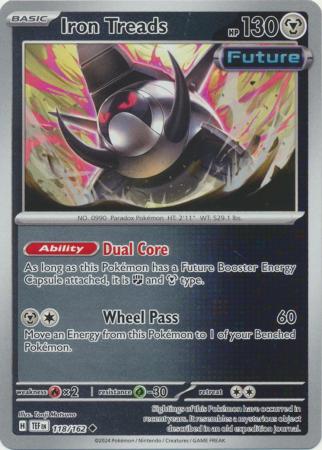 Iron Treads 118/162 SV Temporal Forces Reverse Holo Uncommon Pokemon Card TCG Near Mint 