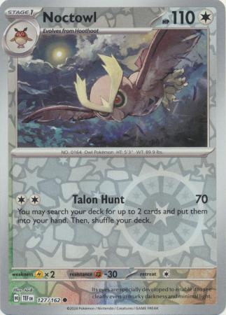 Noctowl 127/162 SV Temporal Forces Reverse Holo Common Pokemon Card TCG Near Mint