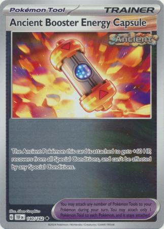 Ancient Booster Energy Capsule 140/162 SV Temporal Forces Reverse Holo Uncommon Trainer Pokemon Card TCG Near Mint 