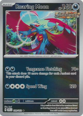 Roaring Moon 109/162 SV Temporal Forces Reverse Holo Rare Pokemon Card TCG Near Mint